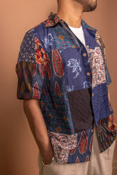 Zero waste patchwork unisex shirt