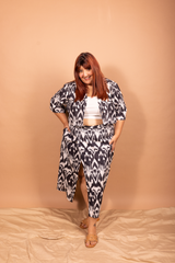 Crossword wrap skirt