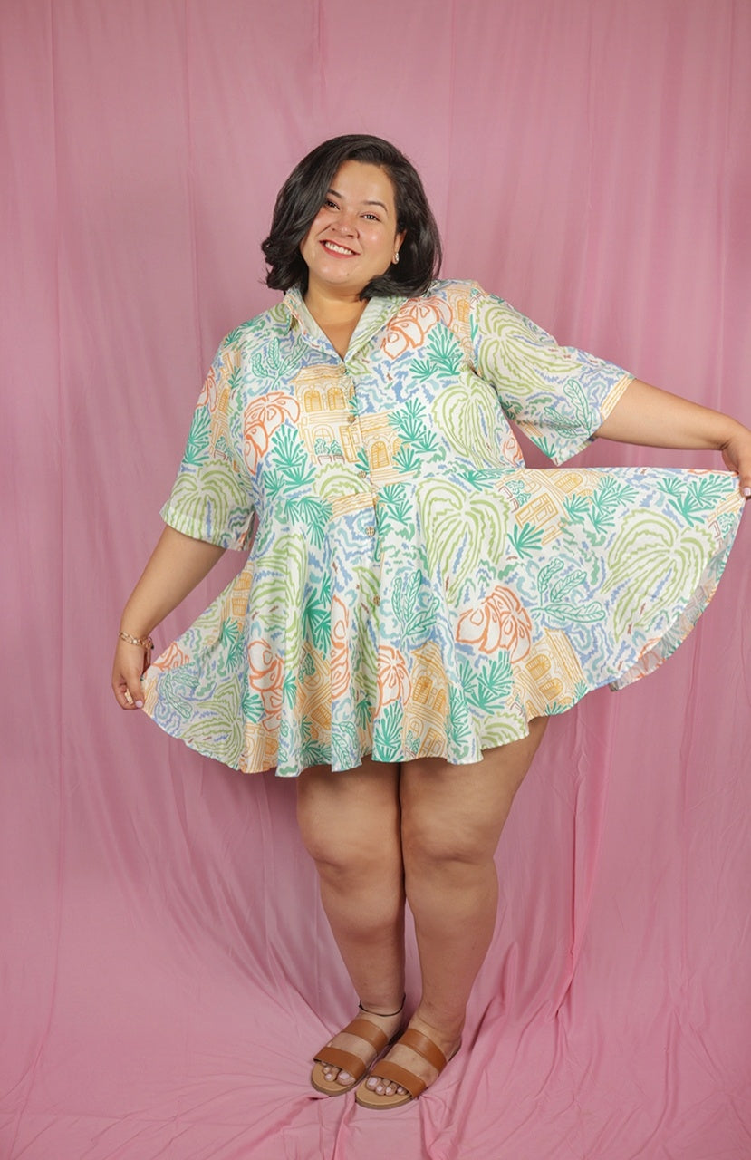 Doodle town short shirt Dress