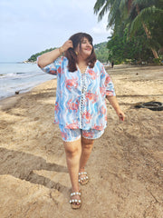 Crab tieup top Shorts co-ord