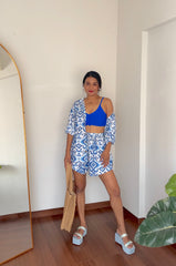 Santorini Full Shirt Shorts co-ord