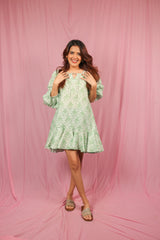 Mint leaf Flare Dress