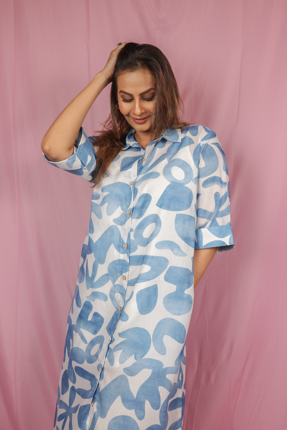 Brush Stroke kaftan Dress