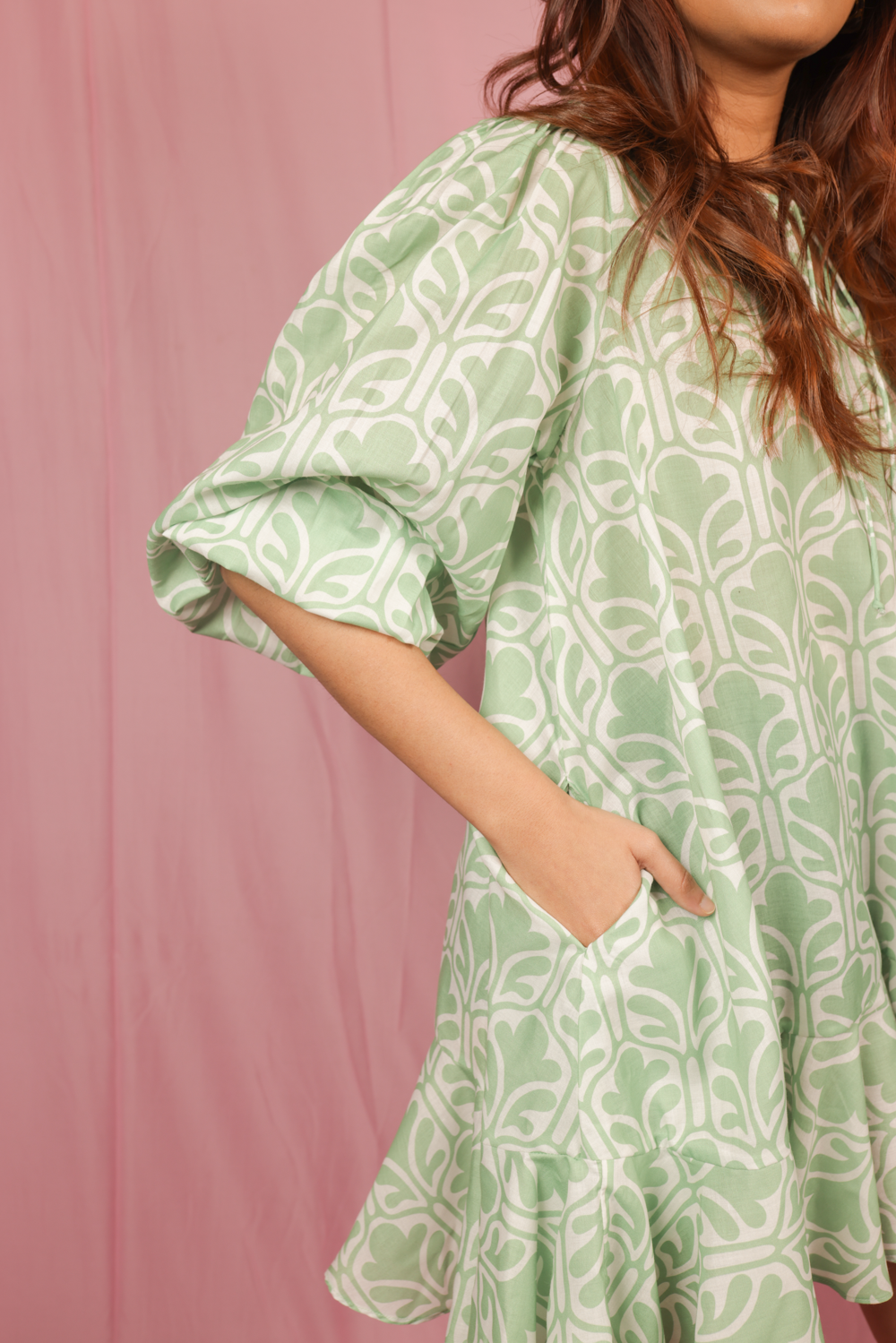 Mint leaf Flare Dress