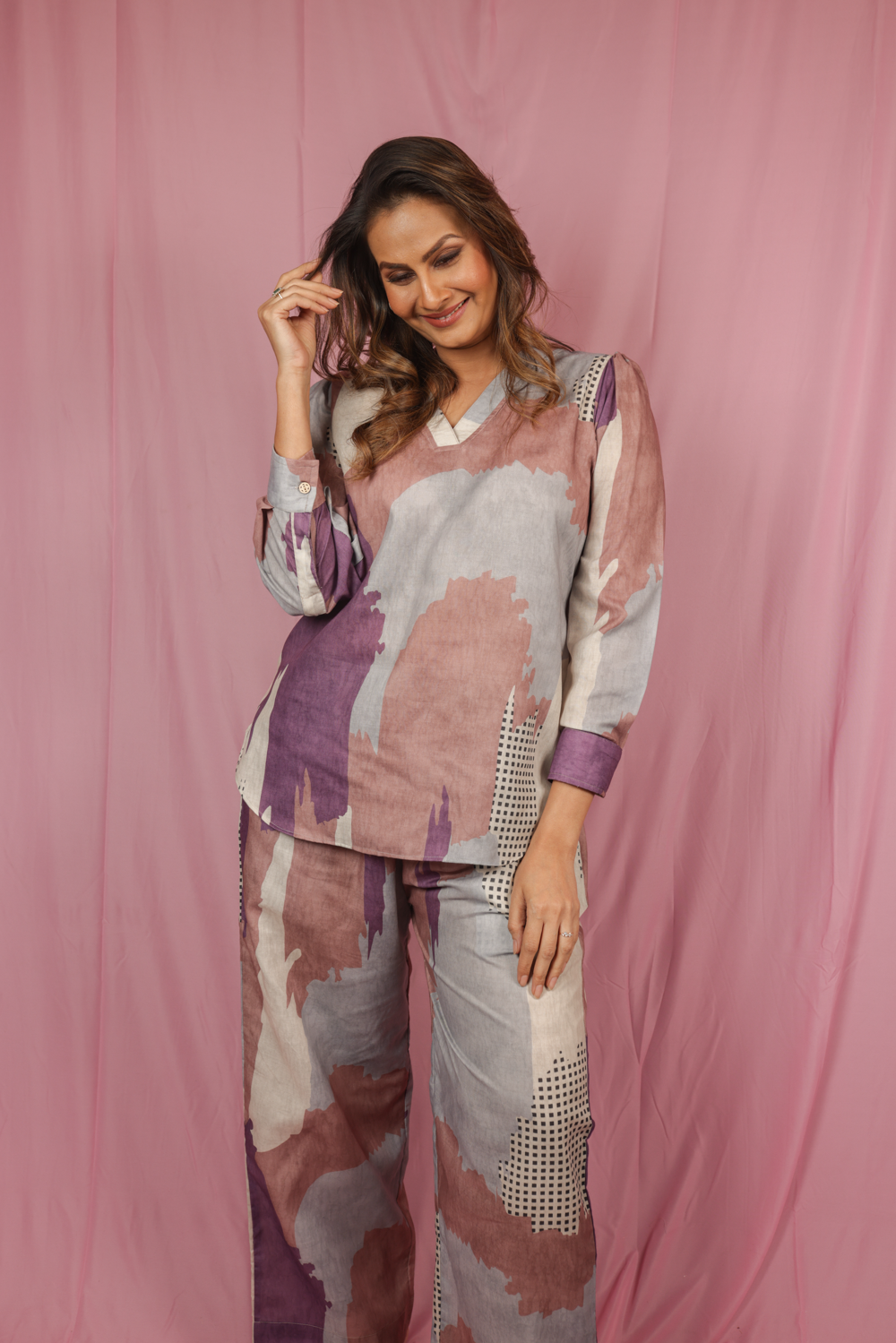 Abstract kurti set