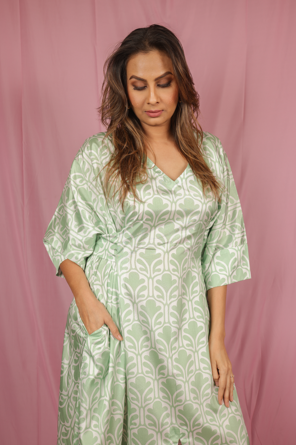 Mint leaf Kimono two way dress