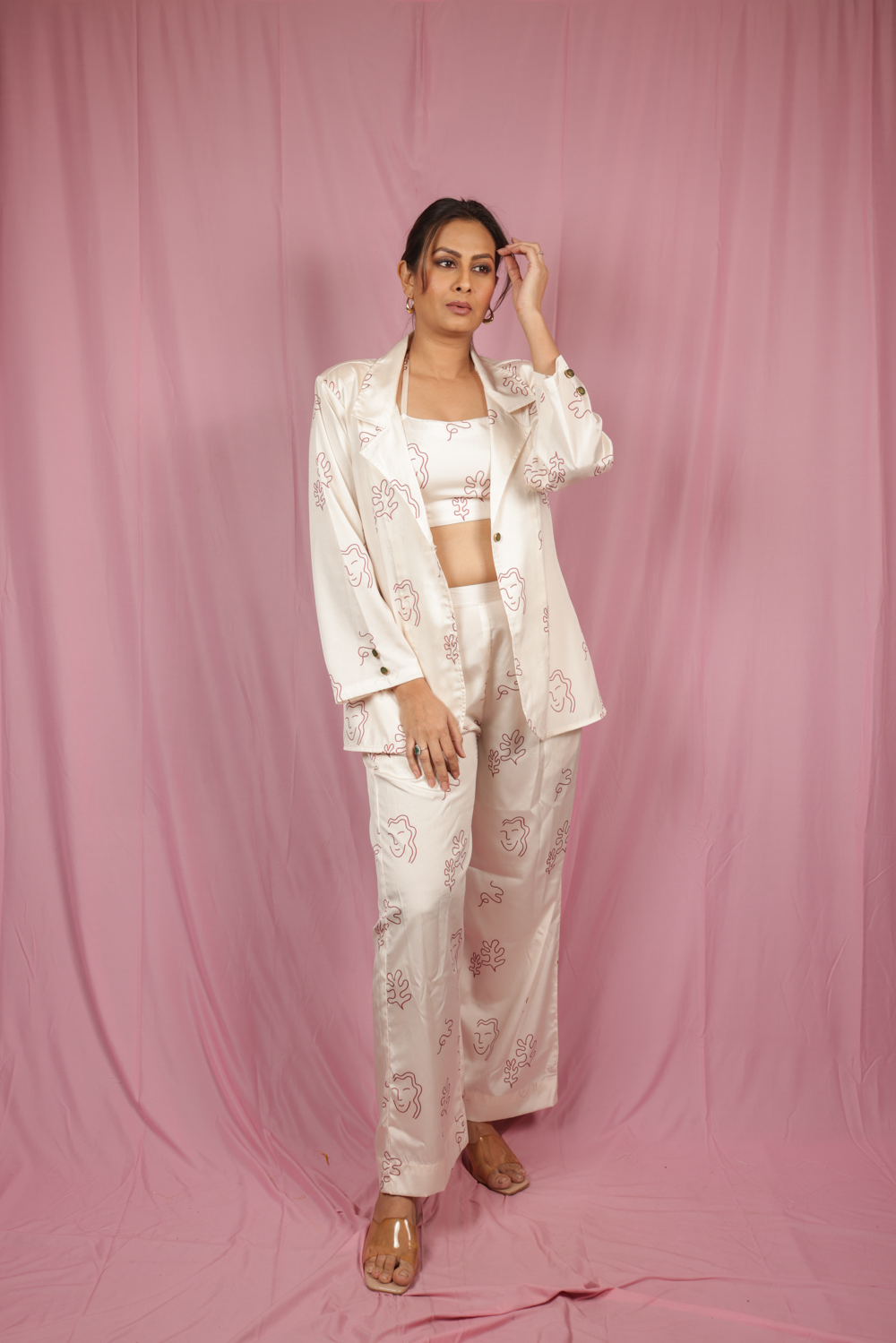 Faces 3 piece silk set