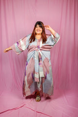 Abstract Kimono two way dress