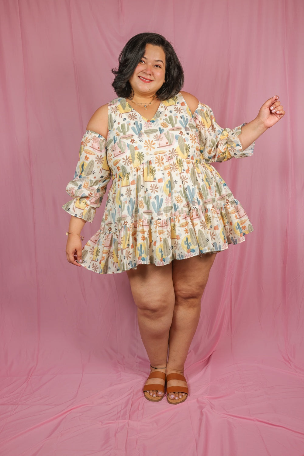 Cactus Flare Dress with or without sleeves