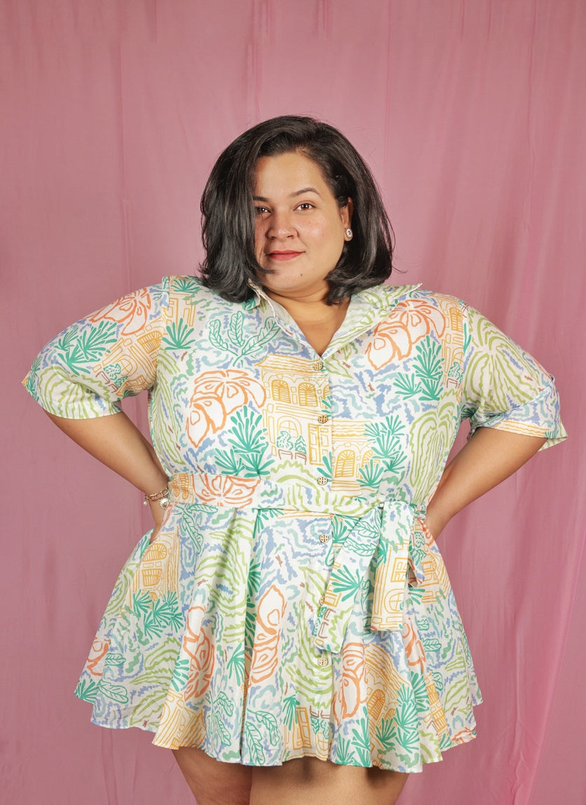 Doodle town short shirt Dress
