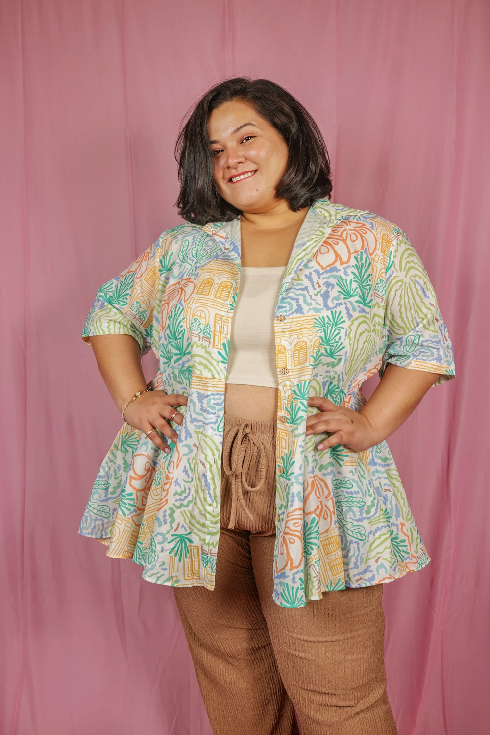 Doodle town short shirt Dress