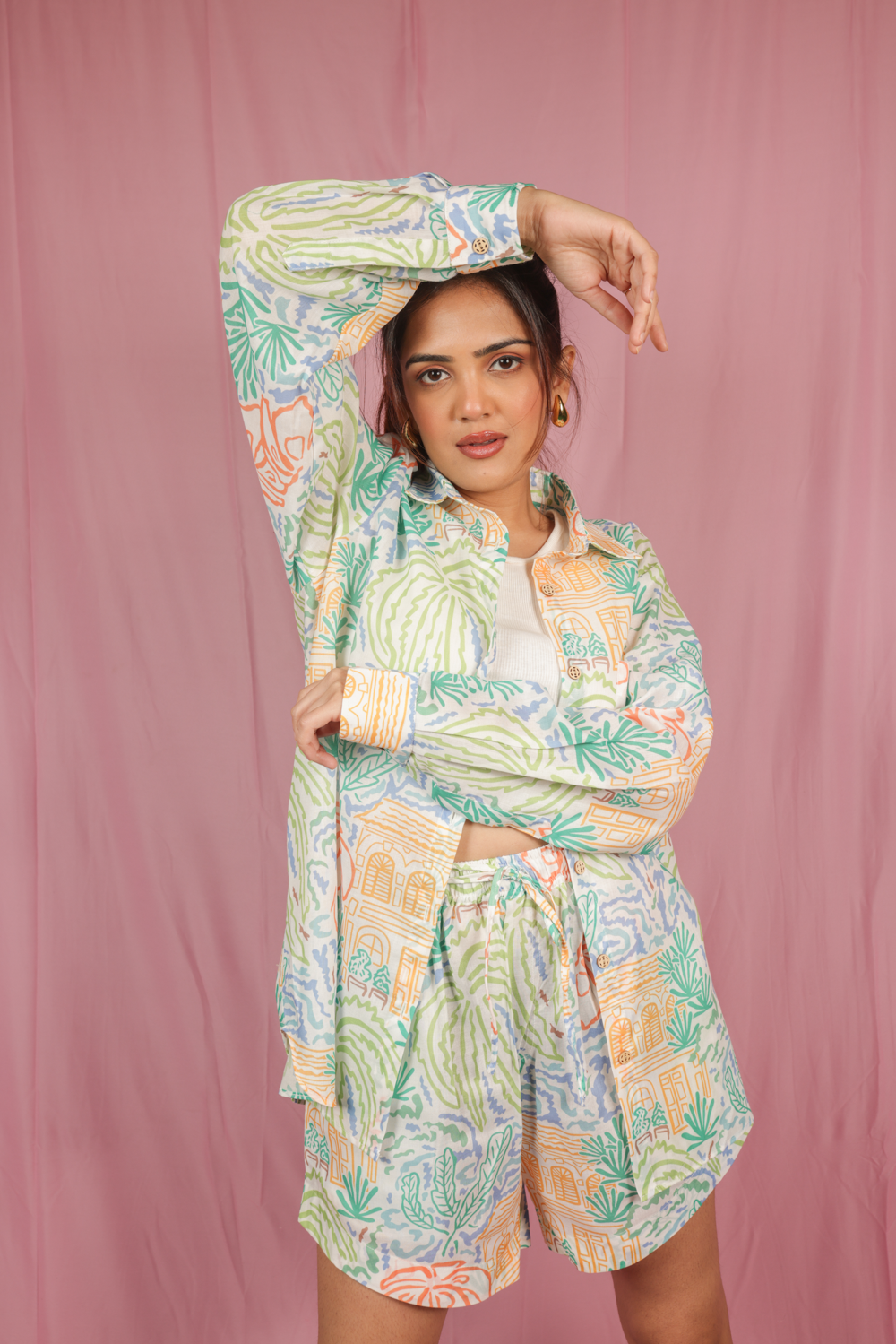 Doodle Town Shirt Shorts co-ord