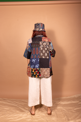 Zero waste patchwork unisex shirt